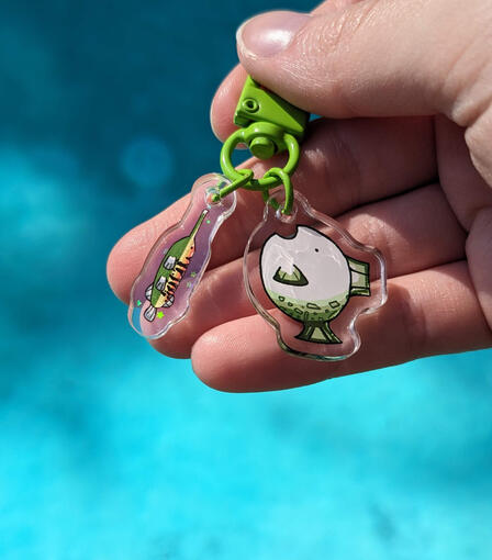 Wii Fish Inspired Keychains