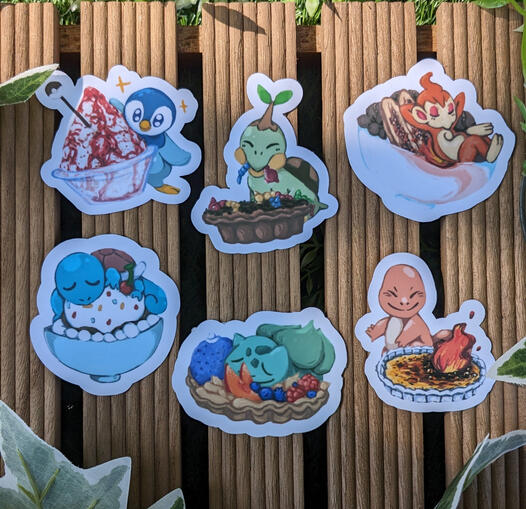 Pokemon Dessert Stickers